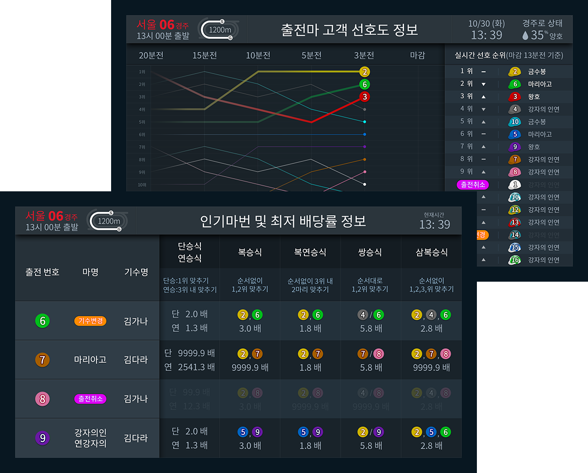 경마공원 미디어월 화면 1